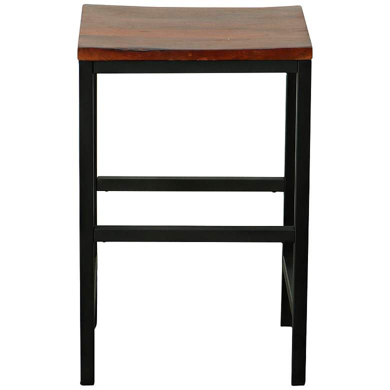 Image 5 Aileen 24" Warm Chestnut Wood Counter Stool more views