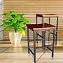 6_Aileen 24" Warm Chestnut Wood Counter Stool more views