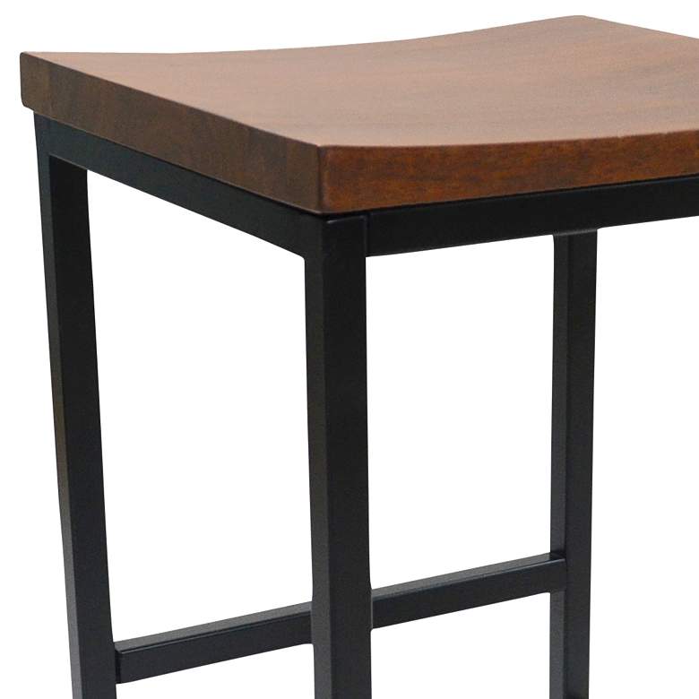 Image 3 Aileen 30" Warm Chestnut Wood Bar Stool more views