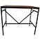 Aileen 42" Wide Chestnut Wood Black Metal Rectangular Bar Table