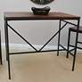 1_Aileen 42" Wide Chestnut Wood Black Metal Rectangular Bar Table