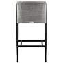 Aileen Outdoor Patio Bar Stool in Aluminum and Wicker with Cushions