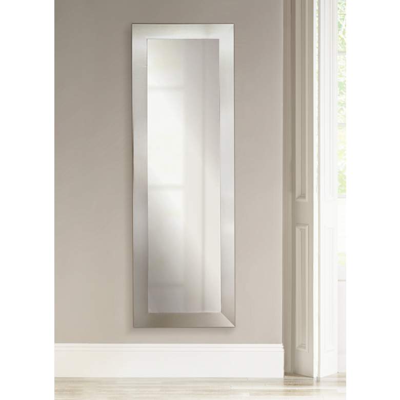 Image 1 Ailey Silver 26 inch x 64 inch Full Length Floor Mirror