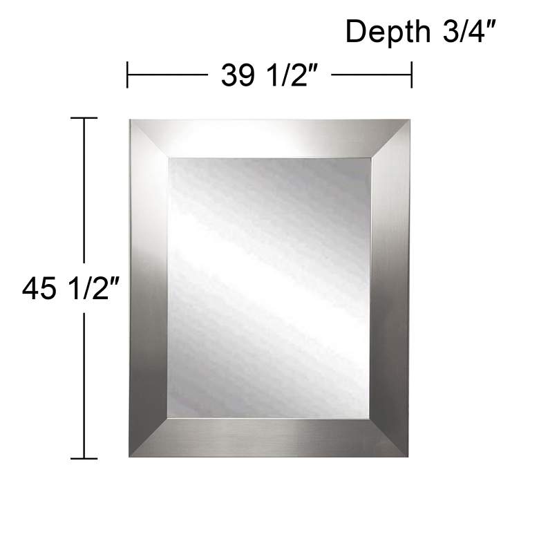 Image 4 Ailey Silver 39 1/2" x 45 1/2" Rectangular Wall Mirror more views