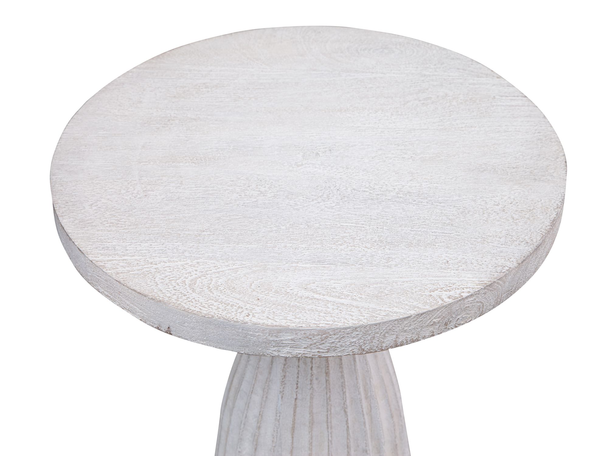 Image 2 Aimee 22" High White Wash Mango Wood Accent Table more views