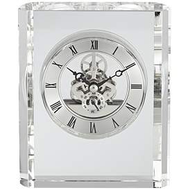Image2 of Aimee 6" High Rectangular Crystal Table Clock