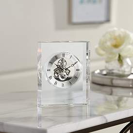 Image1 of Aimee 6" High Rectangular Crystal Table Clock