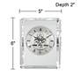 Aimee 6" High Rectangular Crystal Table Clock