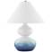 Aimee Mitzi Brand 21" HIgh White and Blue Metal Accent Table Lamp