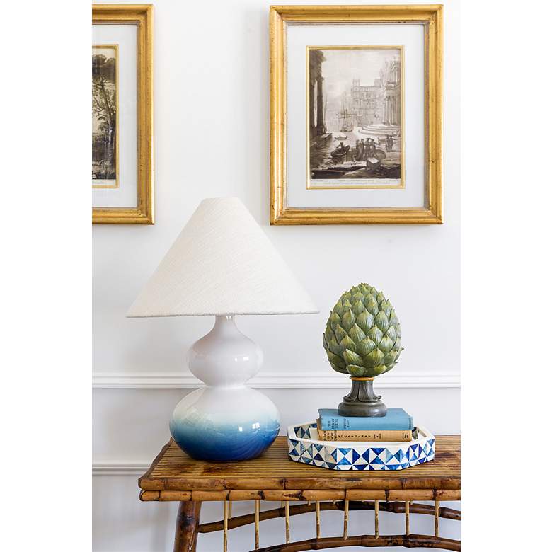 Image 4 Aimee Mitzi Brand 21" HIgh White and Blue Metal Accent Table Lamp more views