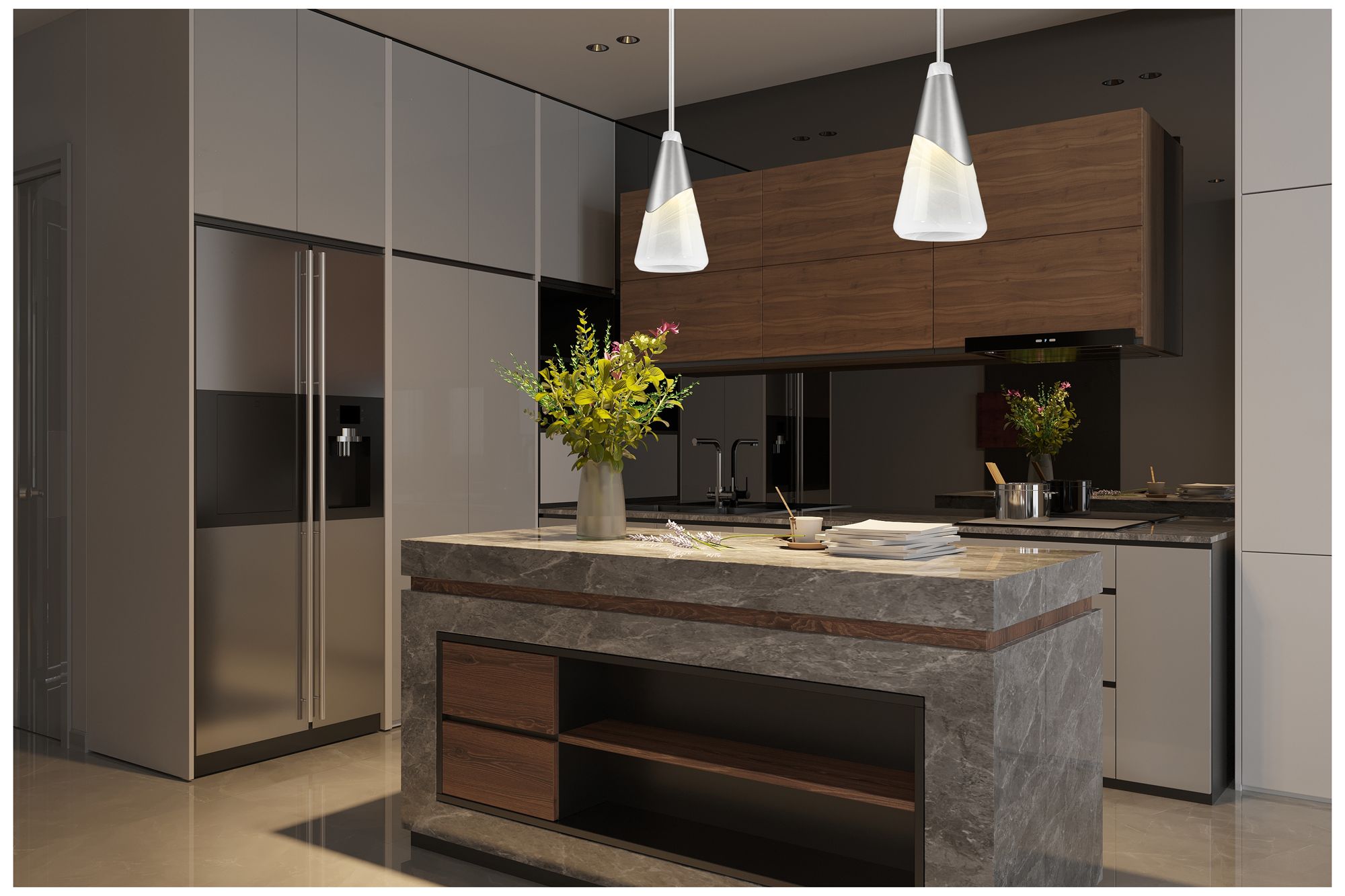 Image 2 Aimie by Z-Lite Brushed Nickel 1 Light Pendant more views