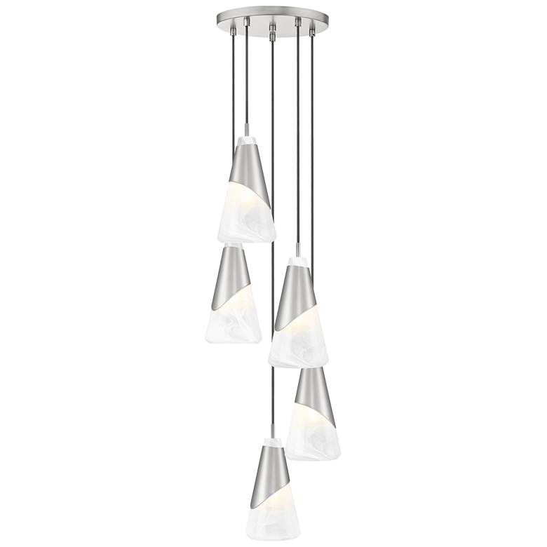Image 1 Aimie by Z-Lite Brushed Nickel 5 Light Chandelier