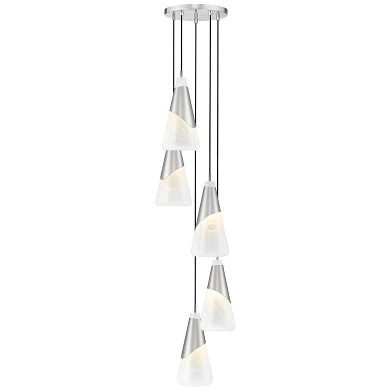 Image 1 Aimie by Z-Lite Brushed Nickel 5 Light Chandelier