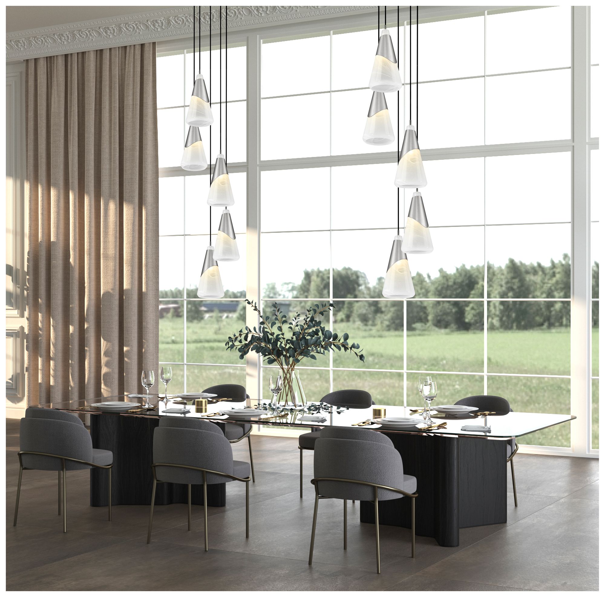 Image 3 Aimie by Z-Lite Brushed Nickel 5 Light Chandelier more views