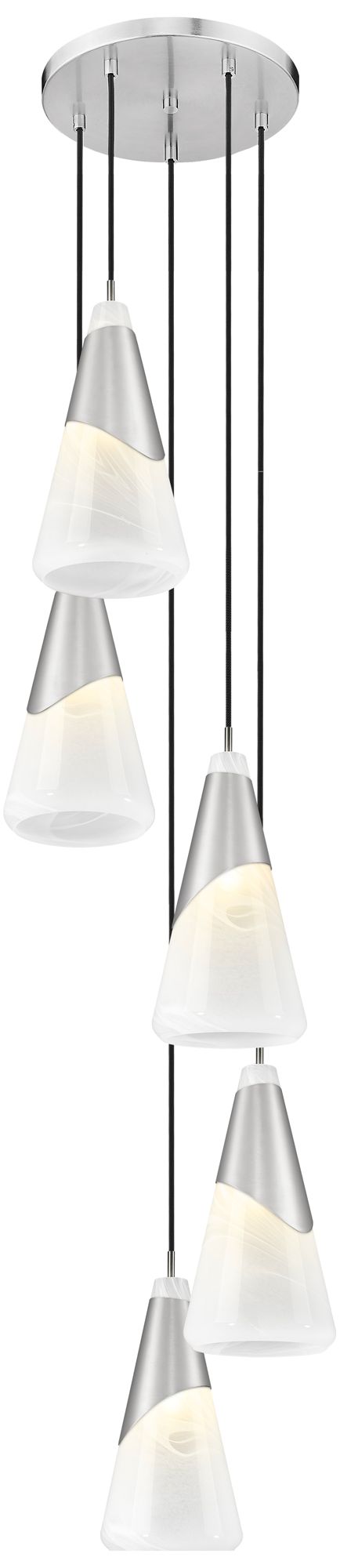 Image 4 Aimie by Z-Lite Brushed Nickel 5 Light Chandelier more views