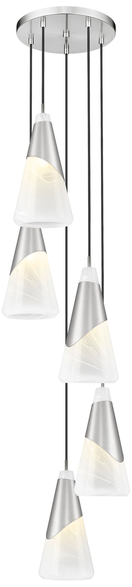 Image 5 Aimie by Z-Lite Brushed Nickel 5 Light Chandelier more views