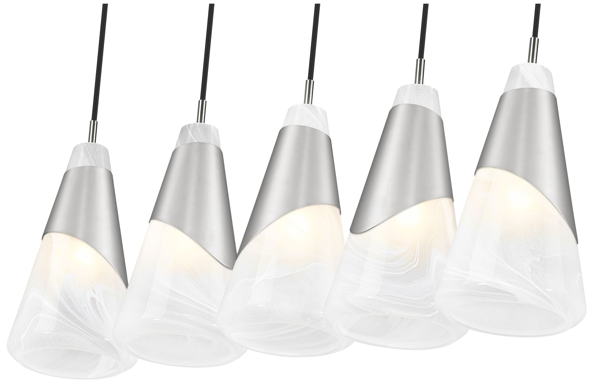 Image 6 Aimie by Z-Lite Brushed Nickel 5 Light Linear Chandelier more views