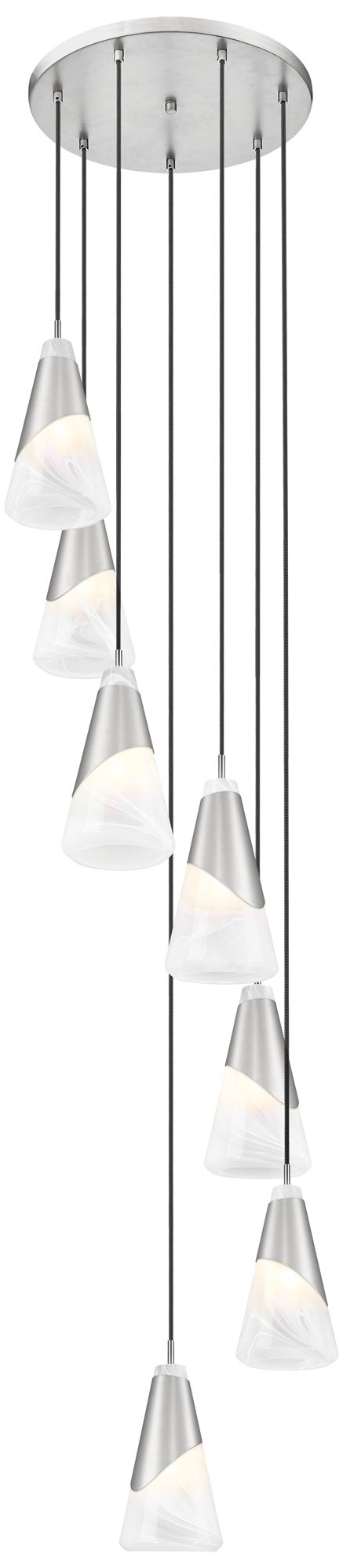 Image 4 Aimie by Z-Lite Brushed Nickel 7 Light Chandelier more views