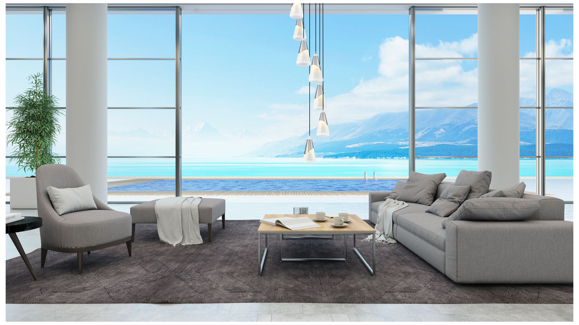 Image 3 Aimie by Z-Lite Brushed Nickel 7 Light Chandelier more views