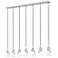 Aimie by Z-Lite Brushed Nickel 7 Light Linear Chandelier