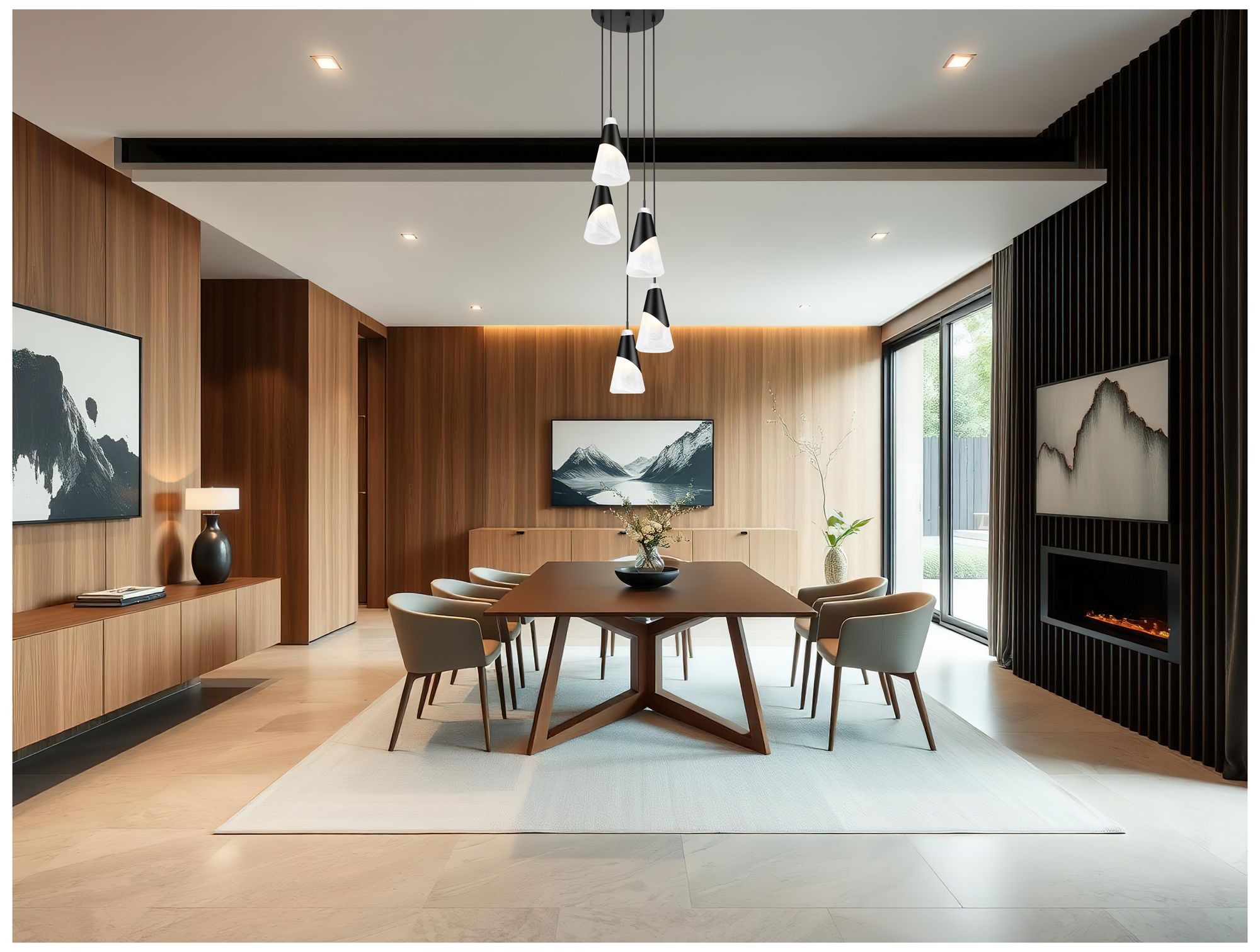 Image 2 Aimie by Z-Lite Matte Black 5 Light Chandelier more views