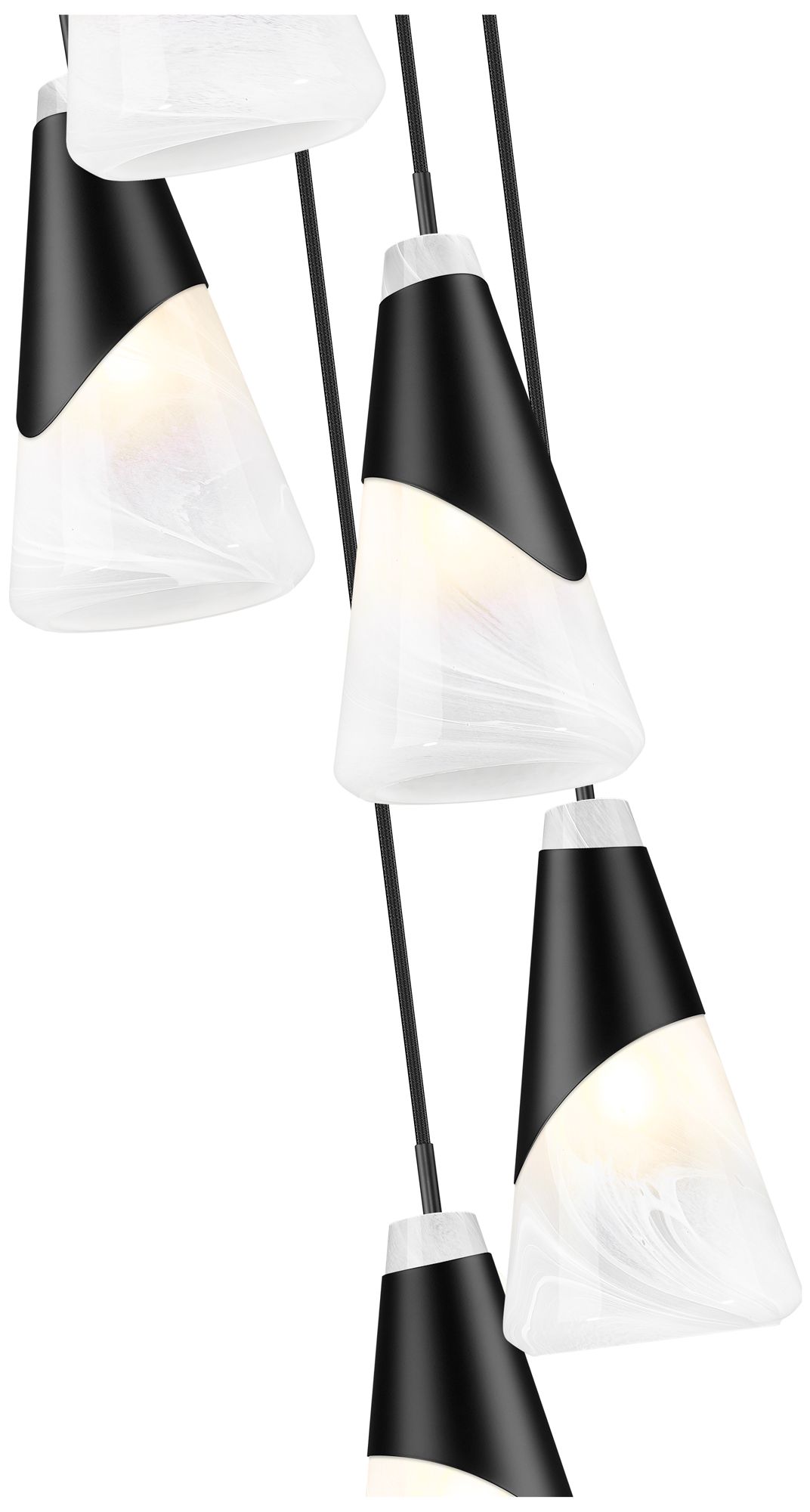 Aimie by Z-Lite Matte Black 5 Light Chandelier