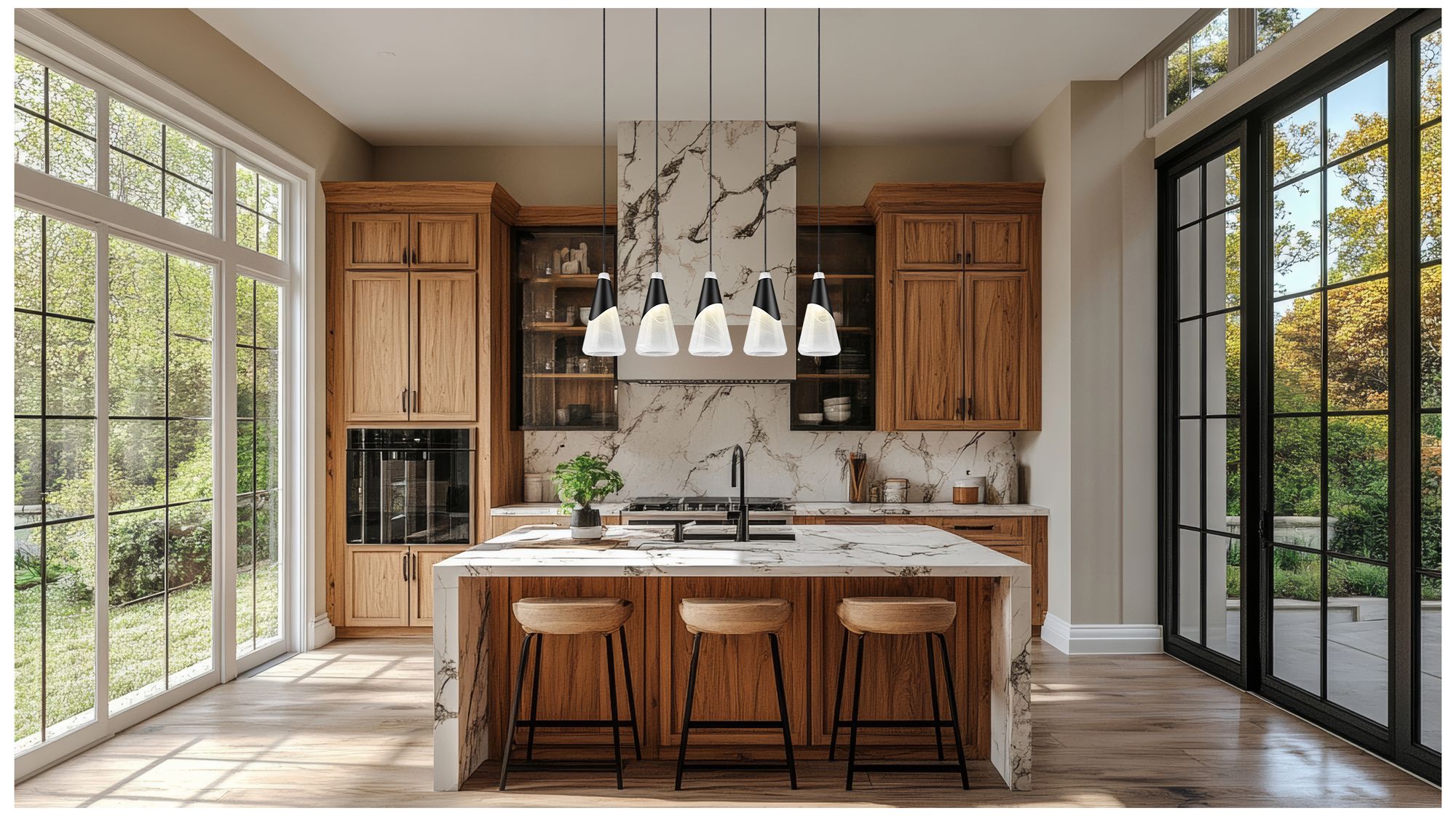 Image 3 Aimie by Z-Lite Matte Black 5 Light Linear Chandelier more views