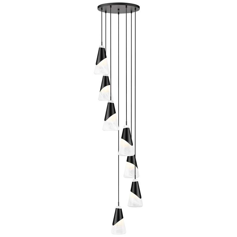 Image 1 Aimie by Z-Lite Matte Black 7 Light Chandelier
