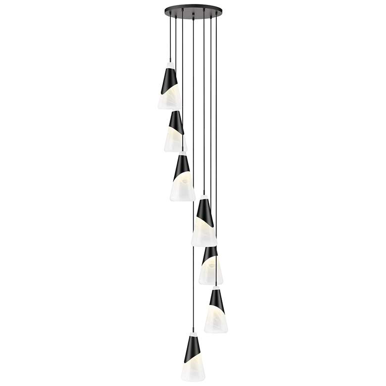 Image 1 Aimie by Z-Lite Matte Black 7 Light Chandelier