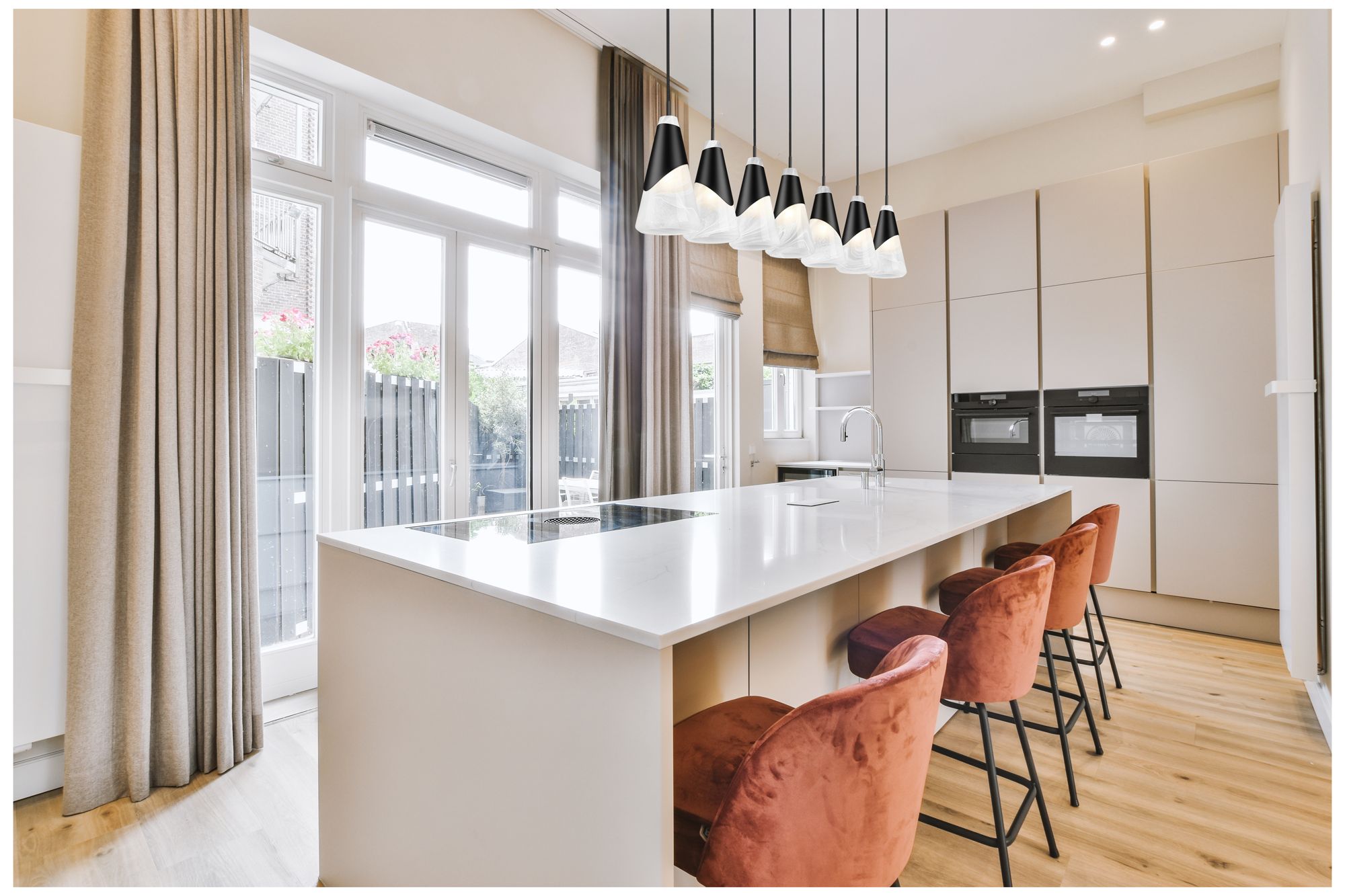 Image 3 Aimie by Z-Lite Matte Black 7 Light Linear Chandelier more views