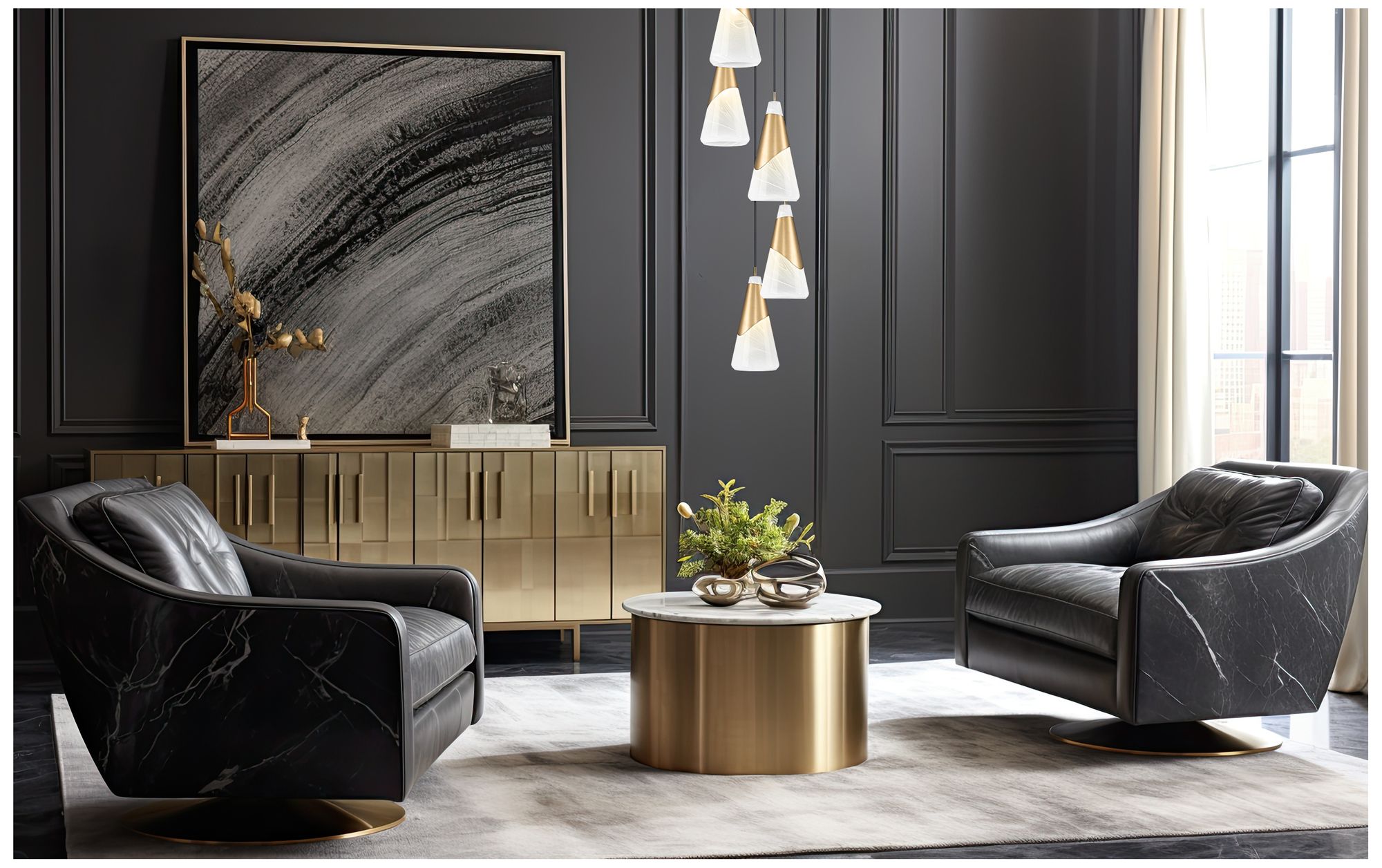 Image 2 Aimie by Z-Lite Modern Gold 5 Light Chandelier more views