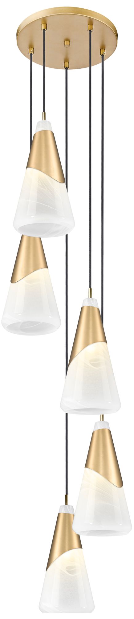 Image 4 Aimie by Z-Lite Modern Gold 5 Light Chandelier more views