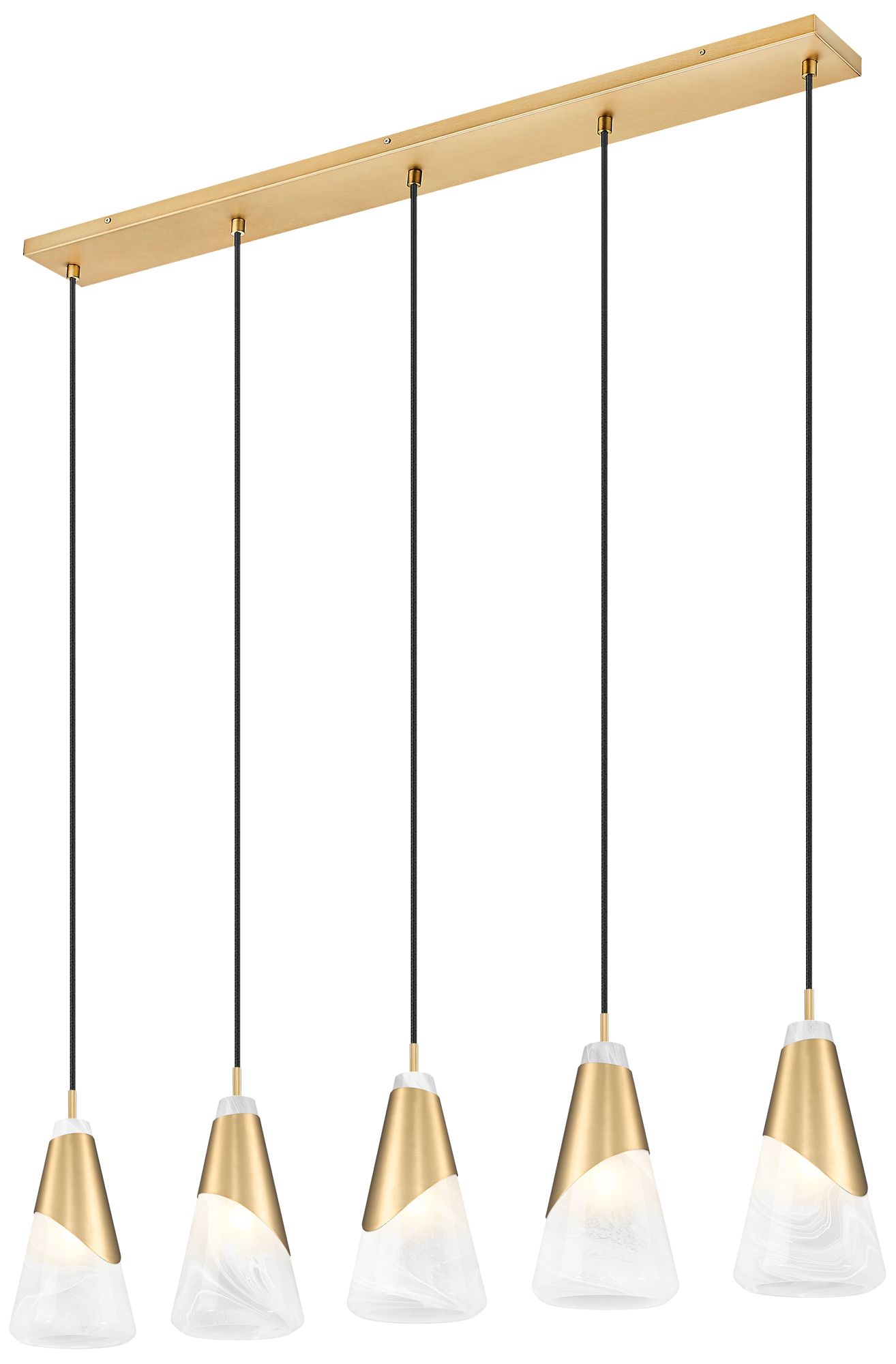 Image 4 Aimie by Z-Lite Modern Gold 5 Light Linear Chandelier more views