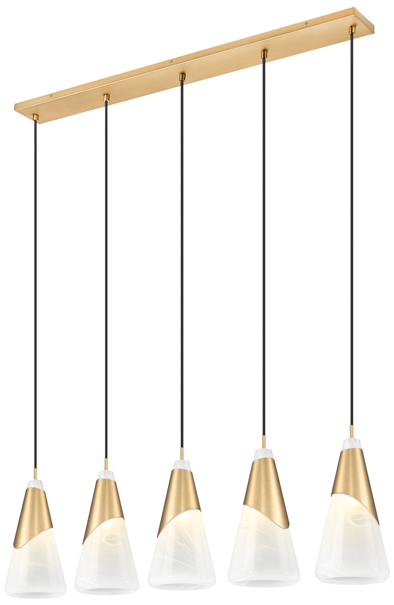Image 4 Aimie by Z-Lite Modern Gold 5 Light Linear Chandelier more views