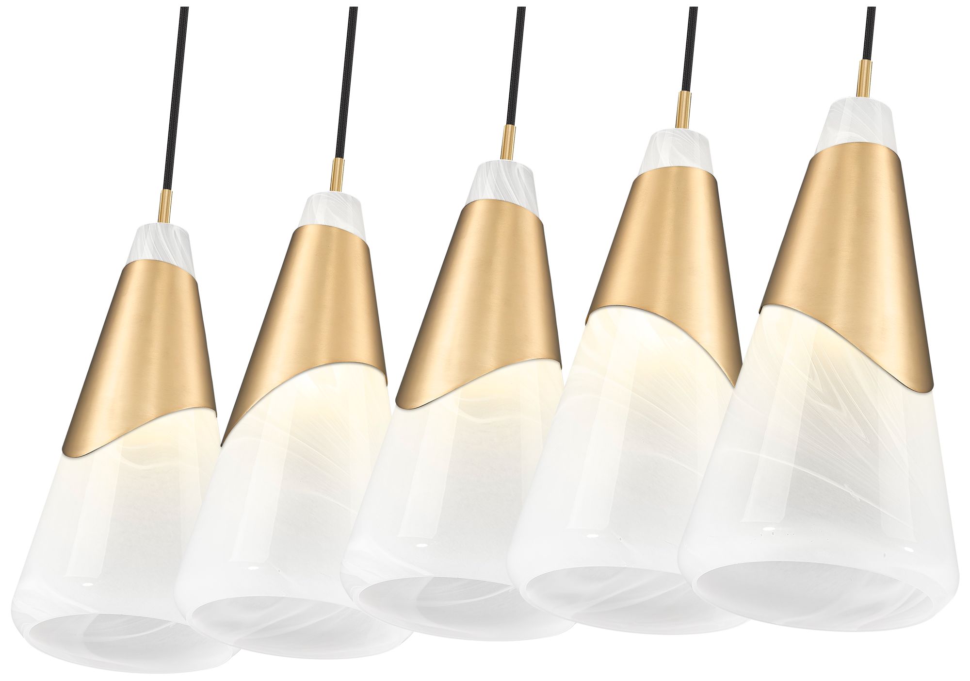 Aimie by Z-Lite Modern Gold 5 Light Linear Chandelier