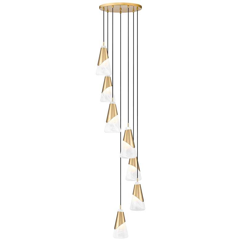 Image 1 Aimie by Z-Lite Modern Gold 7 Light Chandelier