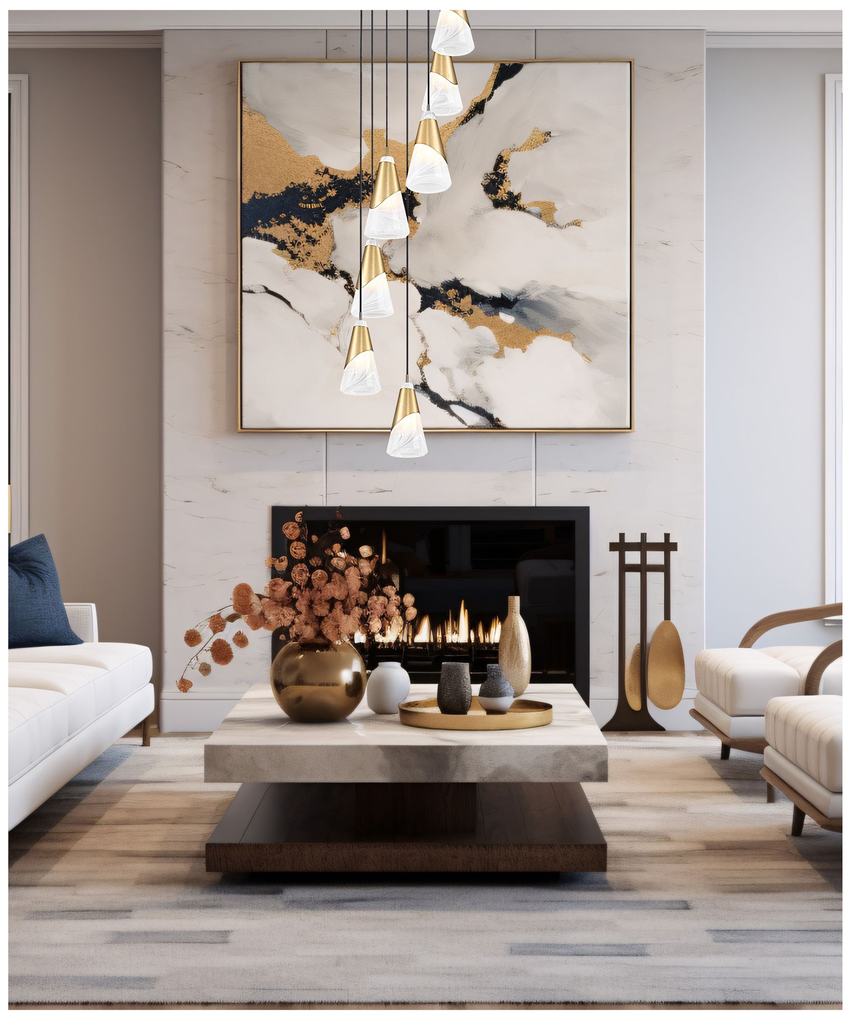 Image 2 Aimie by Z-Lite Modern Gold 7 Light Chandelier more views