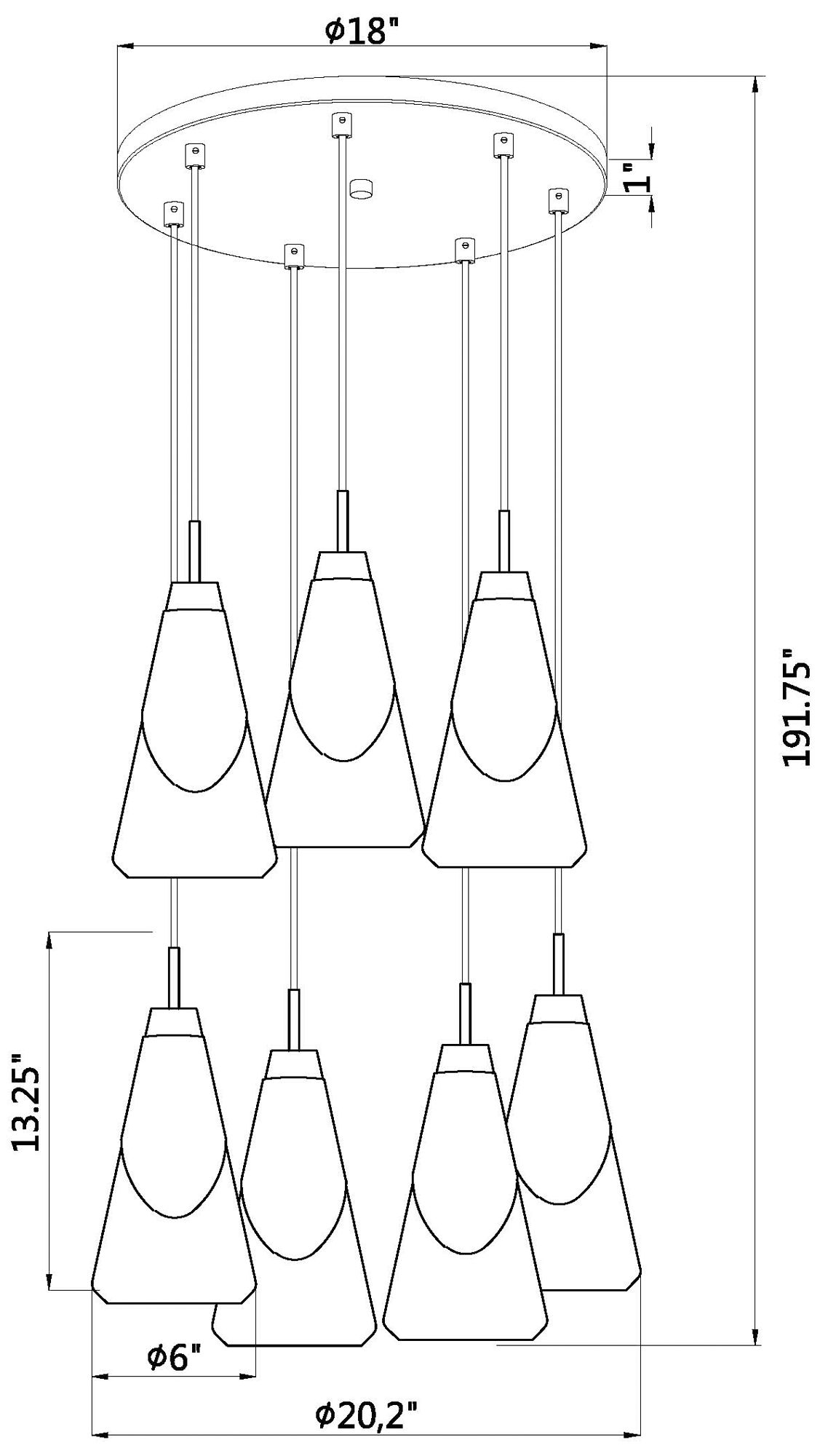 Aimie by Z-Lite Modern Gold 7 Light Chandelier
