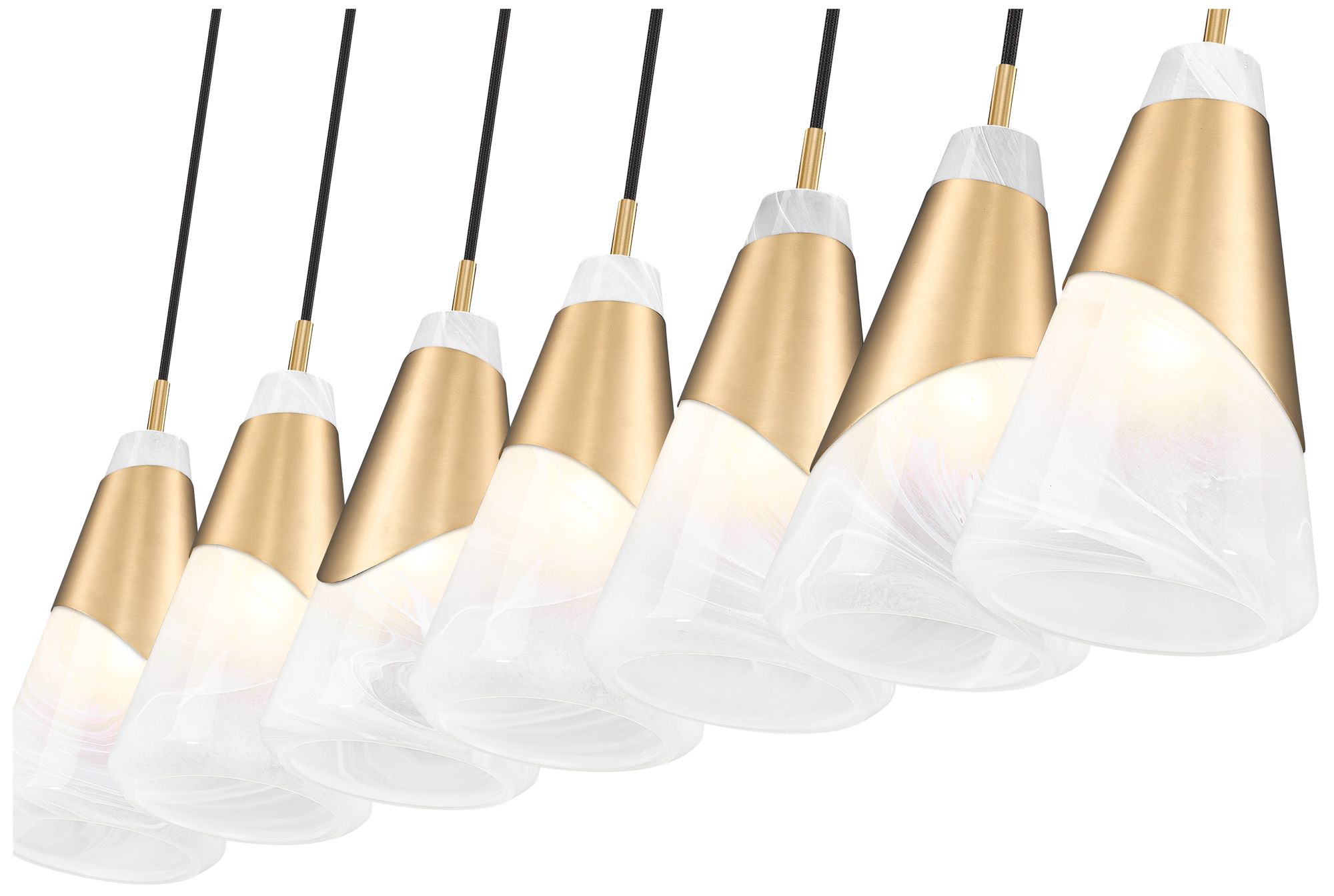 Image 6 Aimie by Z-Lite Modern Gold 7 Light Linear Chandelier more views