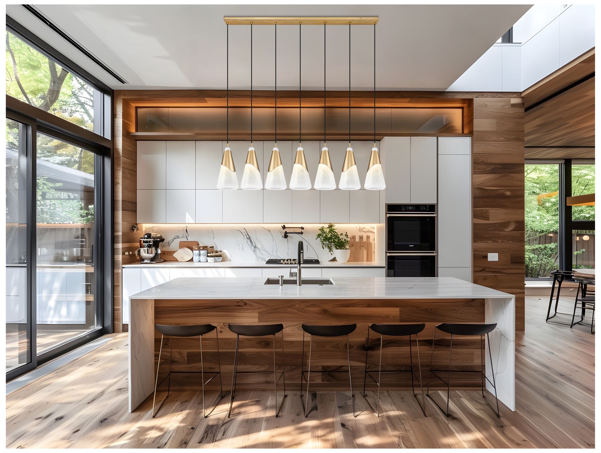 Image 2 Aimie by Z-Lite Modern Gold 7 Light Linear Chandelier more views