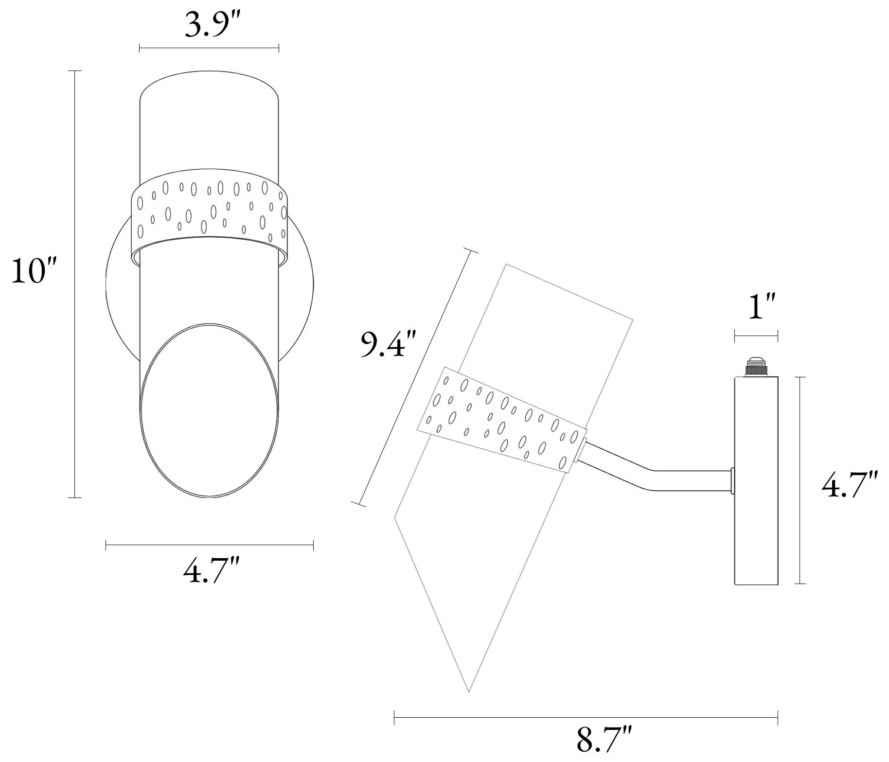 Image 2 Aimone 3.9" Wide Gold Black 1-Light Outdoor Wall Sconce more views