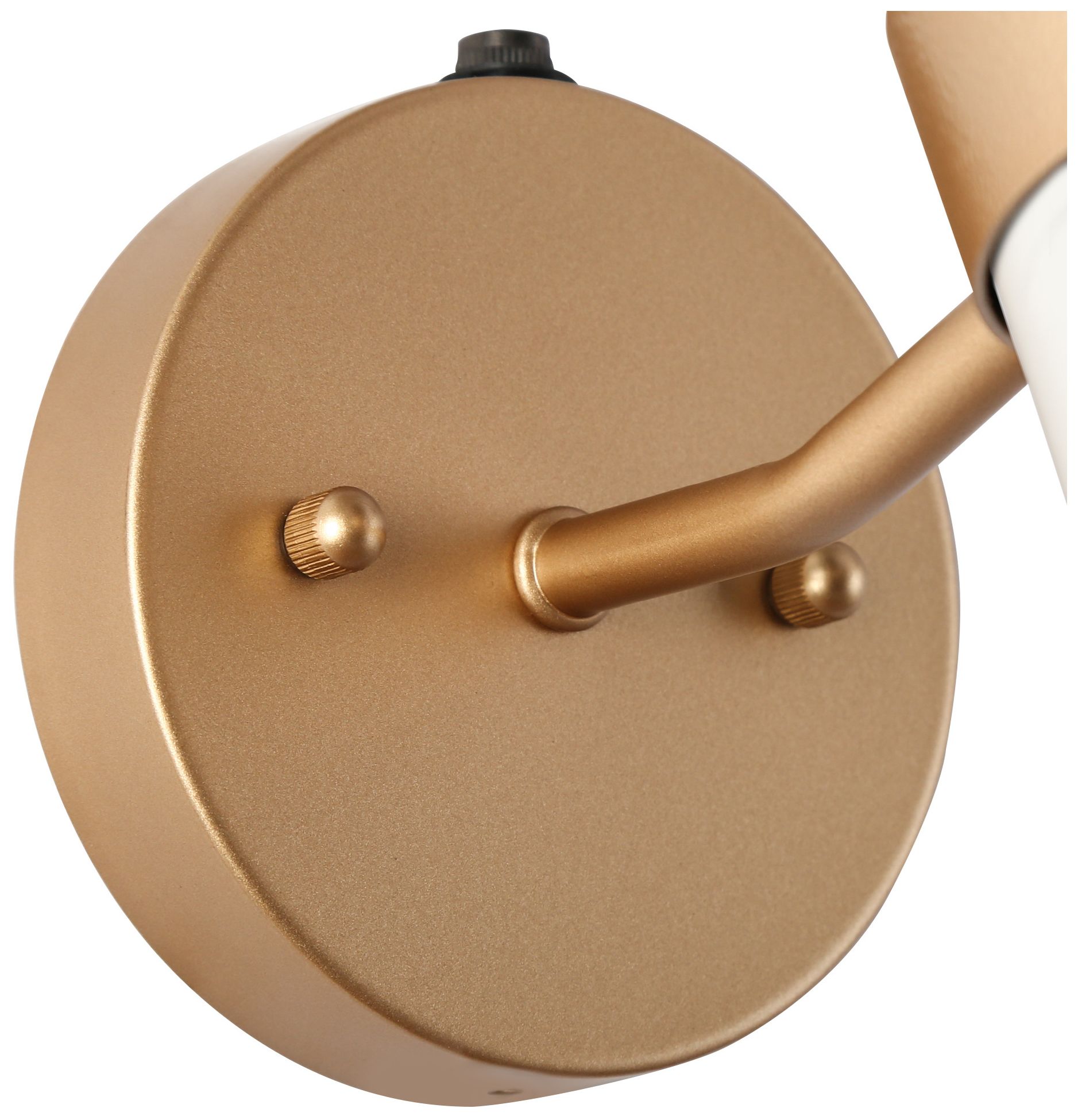 Image 3 Aimone 3.9" Wide Gold White 1-Light Outdoor Wall Sconce more views