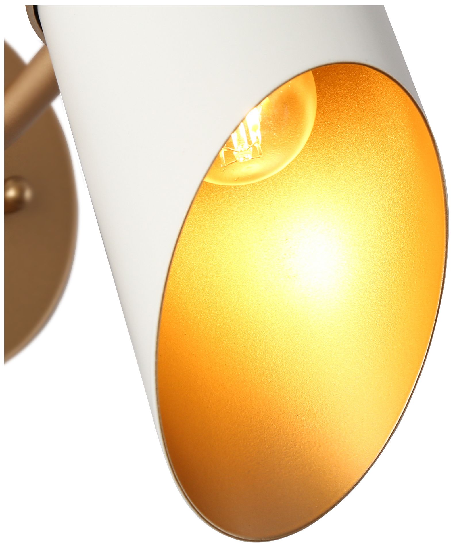 Image 5 Aimone 3.9" Wide Gold White 1-Light Outdoor Wall Sconce more views