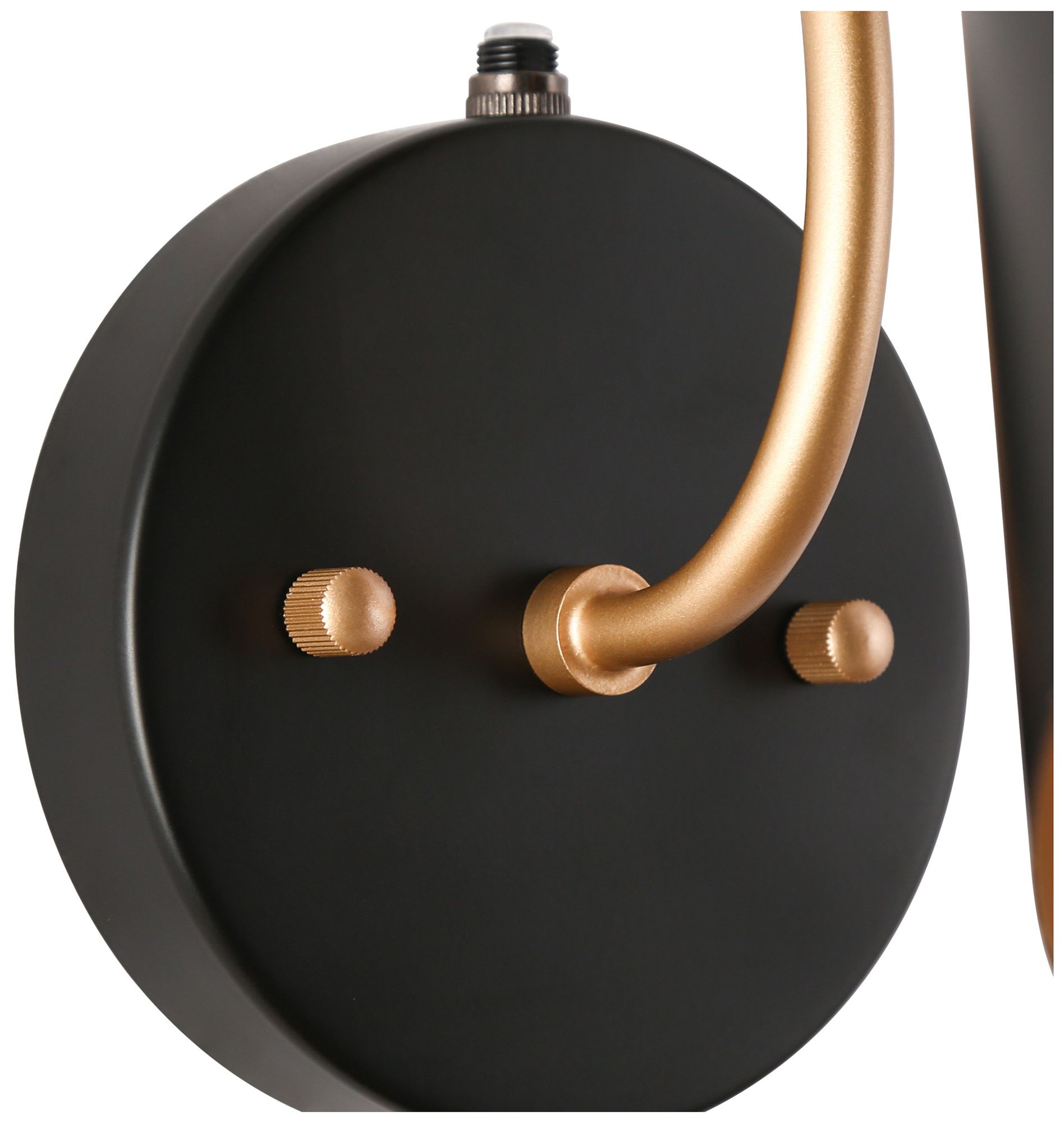 Image 4 Aimone 5.7" Wide Black Gold 1-Light Outdoor Wall Sconce more views
