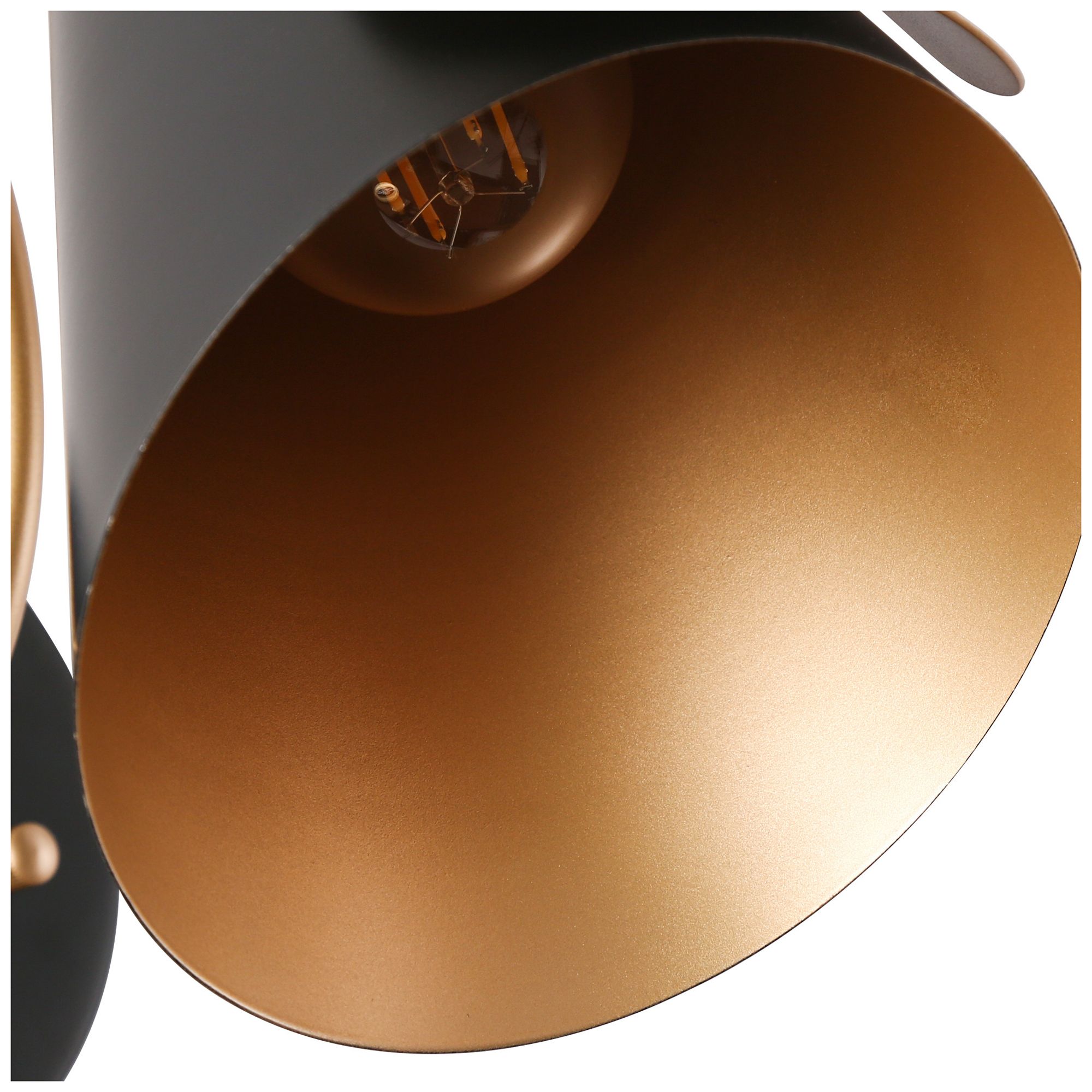 Image 6 Aimone 5.7" Wide Black Gold 1-Light Outdoor Wall Sconce more views