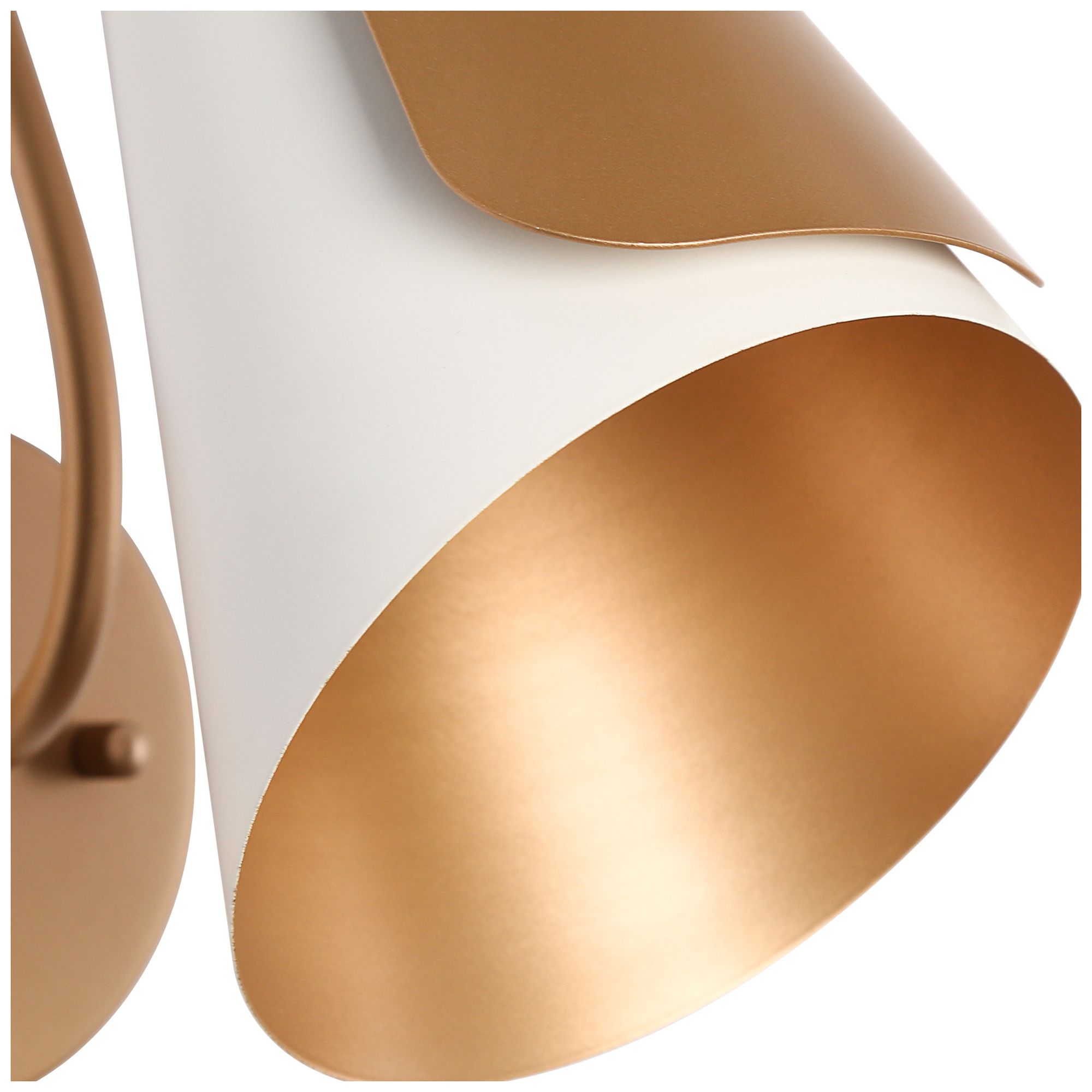 Image 5 Aimone 5.7" Wide White Gold 1-Light Outdoor Wall Sconce more views
