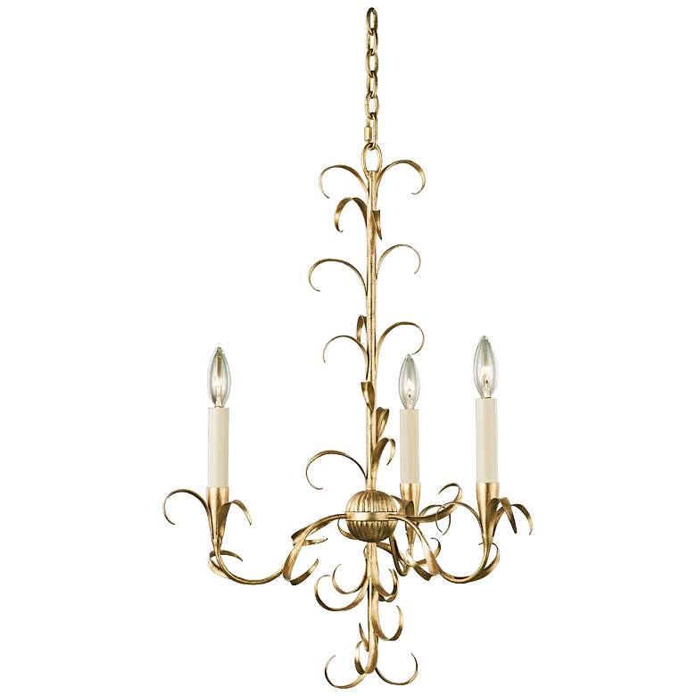 Image 1 Ainsley 20 inch Wide Oxidized Gold Leaf 3-Light Chandelier