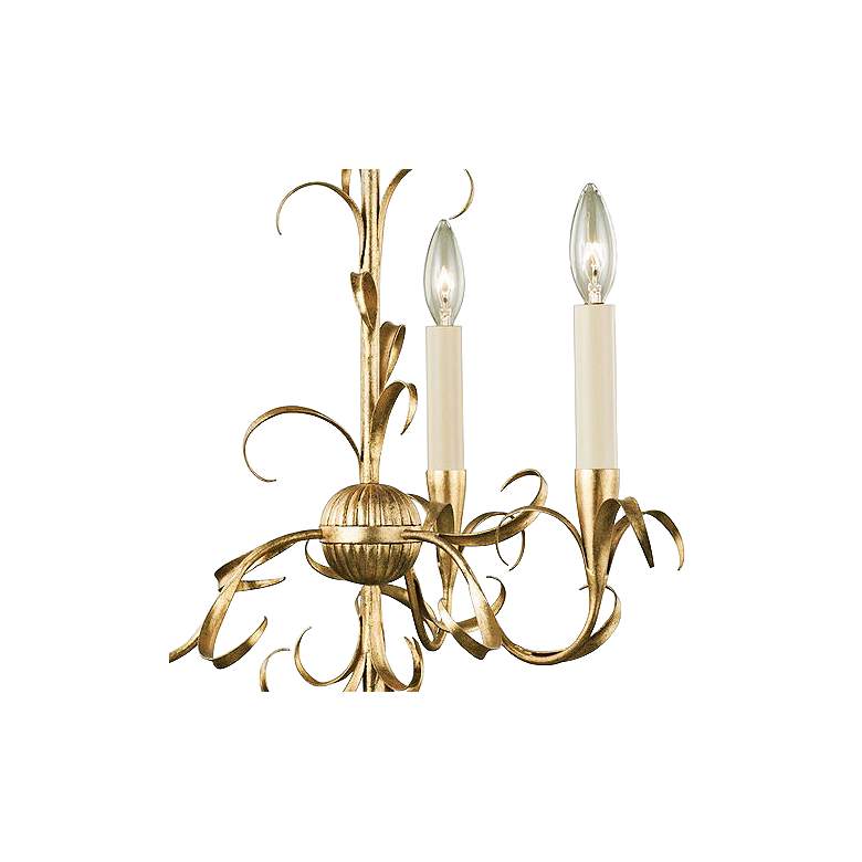 Image 2 Ainsley 20" Wide Oxidized Gold Leaf 3-Light Chandelier more views