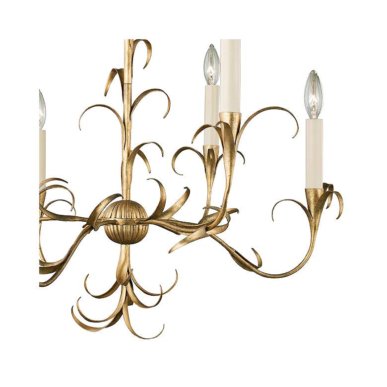 Image 3 Ainsley 26" Wide Oxidized Gold Leaf 6-Light Chandelier more views