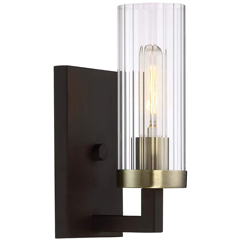 Image 1 Ainsley Court 10 1/2" High Aged Kingston Bronze Wall Sconce
